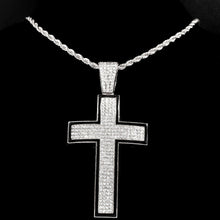 Load image into Gallery viewer, Skhek Punk Luxury Rhinestone Big Cross Pendant Cuban Necklace For Women Hip Hop Iced Out Cuban Link Chain Necklace Rapper Men Jewelry