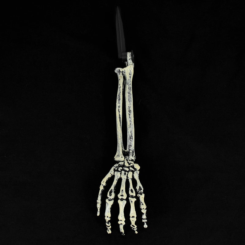 SKHEK Halloween Garden Ornament Graveyard Skull Simulation Human Skeleton Hand Bone For Halloween Party Home Decor Haunted House Props