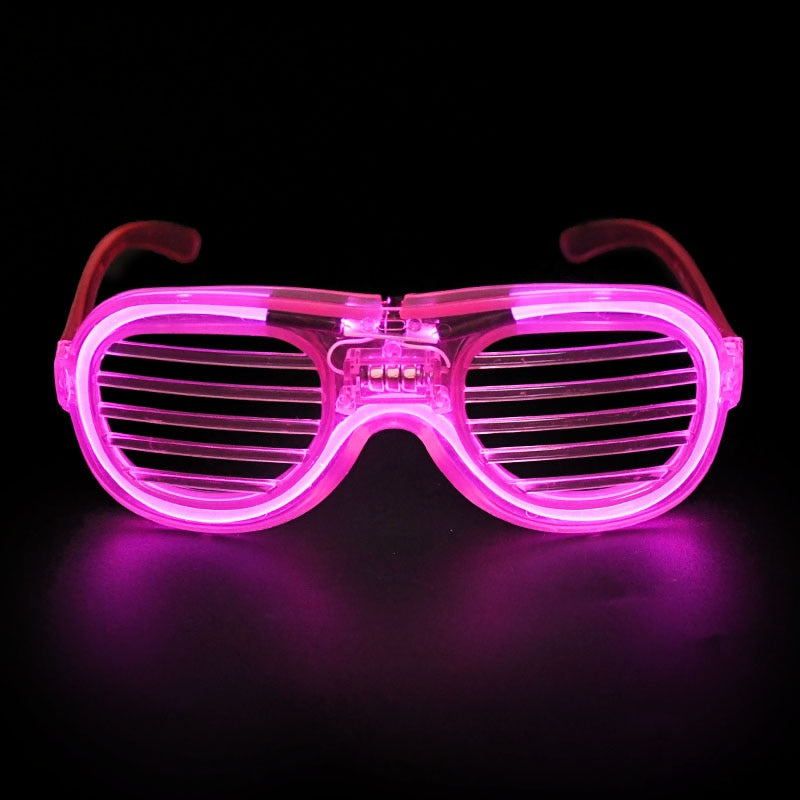 SKHEK Halloween LED Light Up Glow Glasses Luminous Birthday Party Bar Props Fluorescent Glow Party Wedding Decorations Christmas Kids Gift Toy