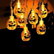 Load image into Gallery viewer, SKHEK 1.5M LED Halloween Pumpkin 10 Light String 3 Styles Happy Haloween Party Decor Kids Favor Ghost Decor For Home 2022 Hallowen