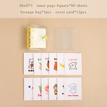 Load image into Gallery viewer, Skhek Back to school supplies Cute Transparent Mini Loose-Leaf Notebook Creative Portable Pocket Hand Book 3 Ring Binder Kawaii School Supplies Stationery