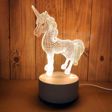 Load image into Gallery viewer, Skhek  3D Lamp Happy Birthday Party Decoration Kids Gift Unicorn Party LED Night Lights Baby Shower Decoration Home Wedding Decoration