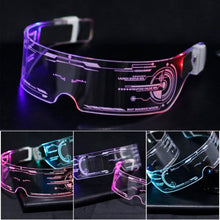 Load image into Gallery viewer, SKHEK Colorful Luminous LED Glasses For Music Bar KTV Neon Party Christmas Halloween Decoration LED Goggles Festival Performance Props
