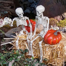Load image into Gallery viewer, SKHEK 40Cm Halloween Decor Simulation Human Skeleton Lifelike Skull Bones For Halloween Party Haunted House Horror Props Home Ornament