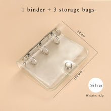 Load image into Gallery viewer, Skhek Back to school supplies Cute Transparent Mini Loose-Leaf Notebook Creative Portable Pocket Hand Book 3 Ring Binder Kawaii School Supplies Stationery