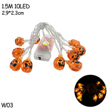 Load image into Gallery viewer, SKHEK Halloween Artificial Autumn Maple Leaves Pumpkin Garland Led Fairy Lights For Thanksgiving Christmas Party DIY Decoration Halloween Props