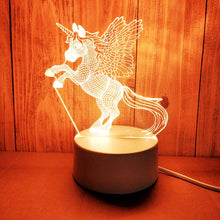 Load image into Gallery viewer, Skhek  3D Lamp Happy Birthday Party Decoration Kids Gift Unicorn Party LED Night Lights Baby Shower Decoration Home Wedding Decoration