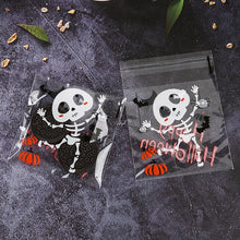 Load image into Gallery viewer, SKHEK 30Pcs Halloween Ghost Candy Bag Pumpkin Skull Biscuit Nougat Snow Puff Bag Happy Halloween Party Decor Trick Or Treat Gift Bag