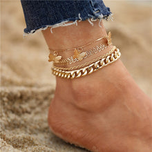 Load image into Gallery viewer, Skhek Fashion Gold Color Simple Chain Anklets For Women Summer Beach Foot Jewelry Bohemian Butterfly Anklet Bracelets Accessories
