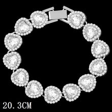 Load image into Gallery viewer, SKHEK Fashion Bling Paved Rhinestone Prong Cuban Chain Bracelet For Women Men Hip Hop Iced Out Chunky Link Chain Bracelets New Jewelry