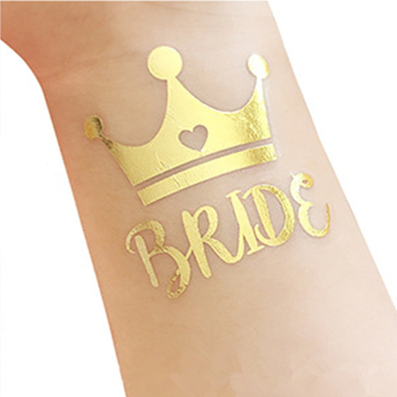 Skhek  20Pcs Wedding Decorations Team Bride Temporary Tattoos Stickers Bridal Shower Bride To Be Bachelorette Party Hen Party Supplies