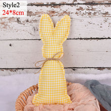 Load image into Gallery viewer, Easter Rabbit Pink Yellow Ornament Cute Cloth Bunny Doll for Spring Easter Home Party Decoration Kids Gift DIY Crafts Supplies