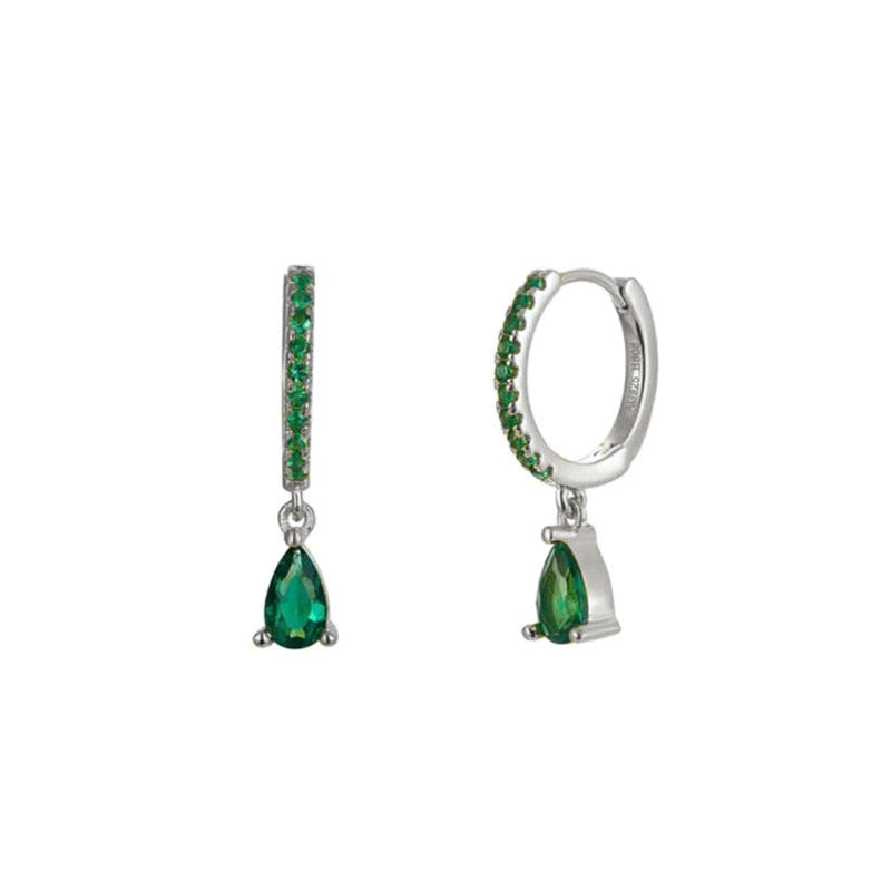 Skhek Gold Filled Stud Earrings For Women Vintage Color CZ Zircon Piercing Women's Earrings 2023 Trend Jewelry Wholesale Hoop Earrings