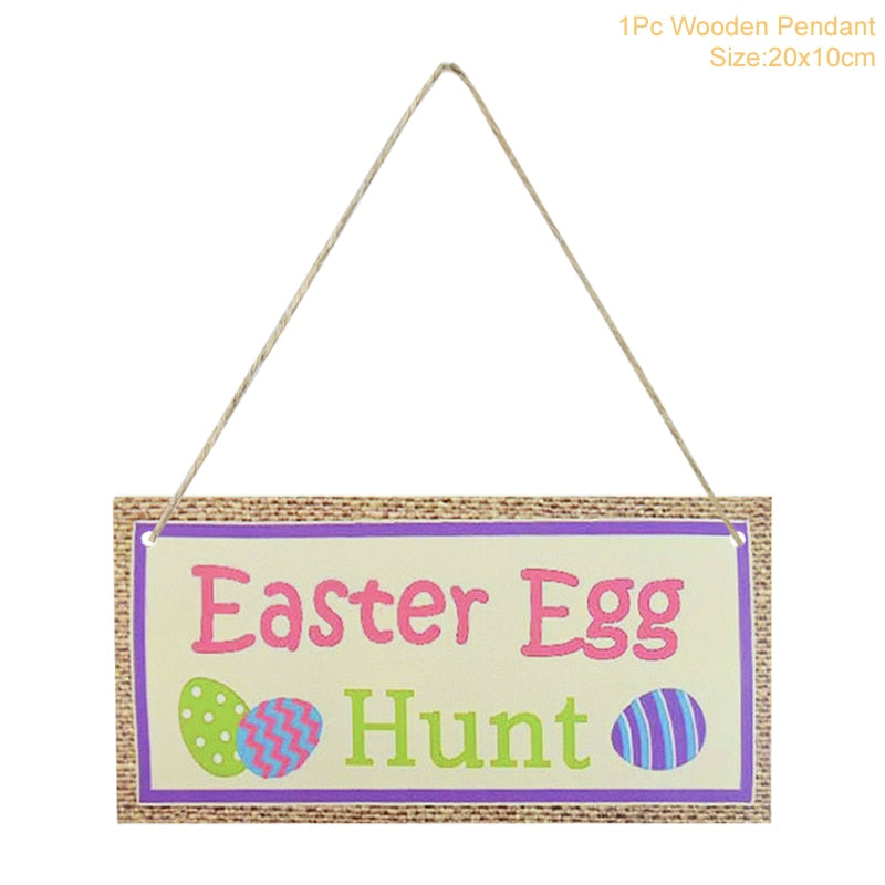 Easter Decoration for Home Wooden Easter Egg Holder Shelves DIY Craft Handmade Ornaments Kids Gift Happy Easter Party Decor 2022