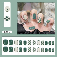 Load image into Gallery viewer, SKHEK 24Pcs/Set Short Fake Nails French Contracted Artistic Line Nail Arts Manicure False Nails With Design For Nails Extension