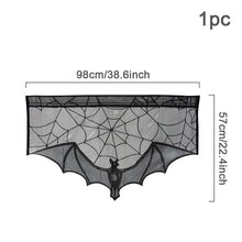 Load image into Gallery viewer, SKHEK Halloween Decorations For Home Lace Spider Web Tablecloths Skull Scarves Curtains Horror House Halloween Party Decor Supplies