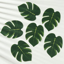Load image into Gallery viewer, Skhek Tropical Palm Leaves Summer Monstera Artificial Silk Turtle Leaves For Home Hawaiian Luau Beach Wedding Party Decor Fake Plants