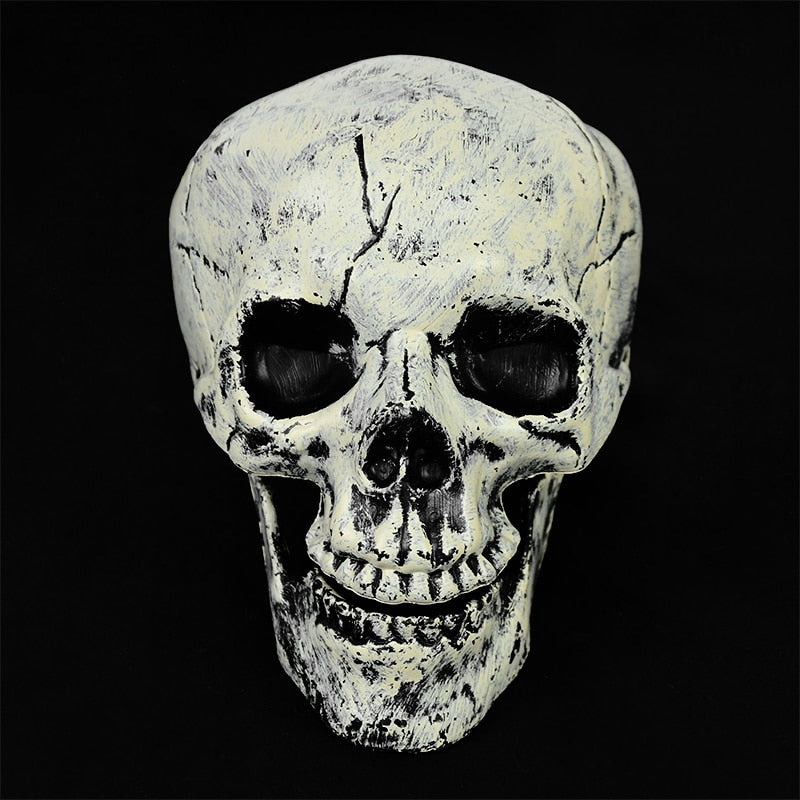 SKHEK Halloween Garden Ornament Graveyard Skull Simulation Human Skeleton Hand Bone For Halloween Party Home Decor Haunted House Props