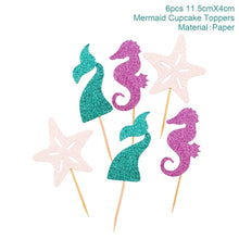 Load image into Gallery viewer, Skhek  Little Mermaid Party Decor 1St One Birthday Party Kids Girl Mermaid Party Gifts Mermaid Brithday Party Supplies Baby Shower
