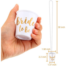 Load image into Gallery viewer, 12pcs Team Bride To Be Wedding Decoration DIY Plastic Shot Glass Necklace Bachelorette Party Decoration Mariage Bridesmaid Gift