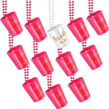 Load image into Gallery viewer, 12pcs Team Bride To Be Wedding Decoration DIY Plastic Shot Glass Necklace Bachelorette Party Decoration Mariage Bridesmaid Gift