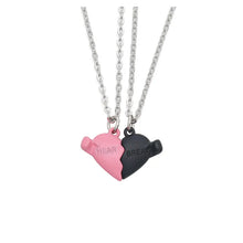 Load image into Gallery viewer, Cute Heart Shape Alloy Mixed Materials Handmade Couple Pendant Necklace