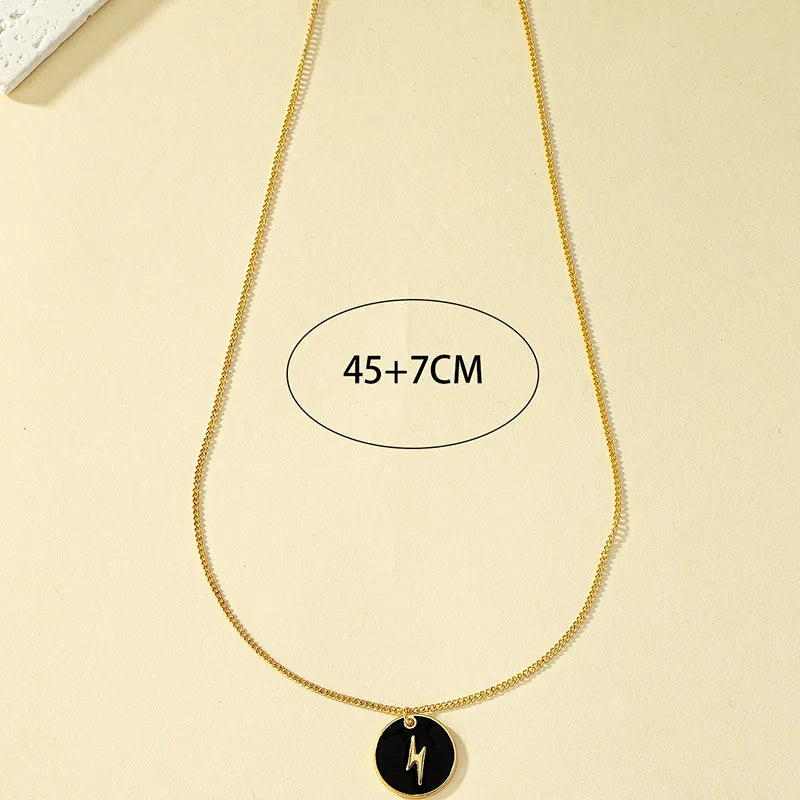Streetwear Lightning Alloy Plating 14K Gold Plated Women's Pendant Necklace